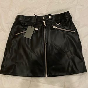 AllSaints Tarren Biker Skirt - Size 6